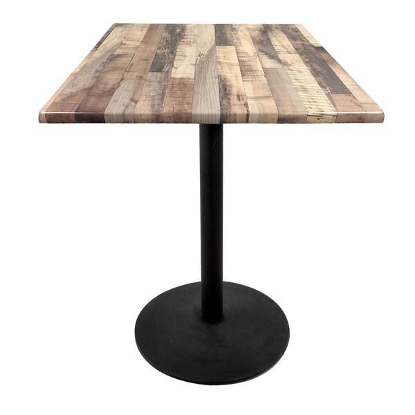 36" Tall In/Outdoor All-Season Table, 36" x 36" Square Rustic Top